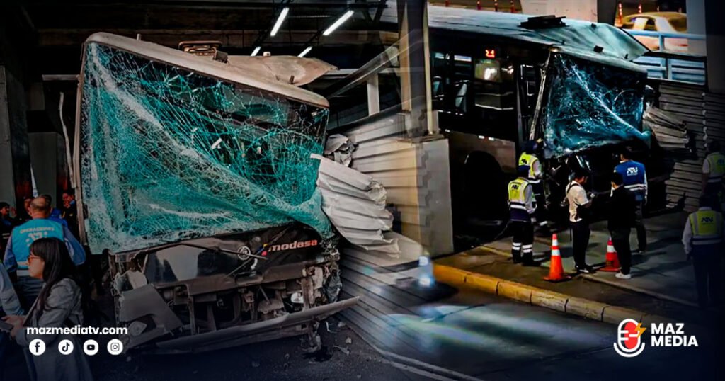 Bus del metropolitano sufre accidente en Vía Expresa