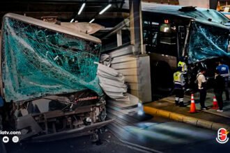 Bus del metropolitano sufre accidente en Vía Expresa