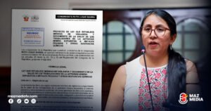 Congresista Ruth Luque impulsa el proyecto de ley. (Imagen: MAZ MEDIA)